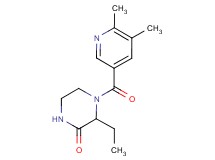 4-[(5,6-dimethylpyridin-3-yl)carbonyl]-3-ethylpiperazin-2-one