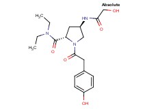(4R)-N,N-diethyl-4-(glycoloylamino)-1-[(4-hydroxyphenyl)acetyl]-L-prolinamide