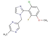 2-{[2-(6-chloro-2-fluoro-3-methoxyphenyl)-1H-imidazol-1-yl]methyl}-5-methylpyrazine