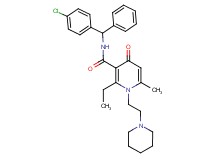 N-[(4-chlorophenyl)(phenyl)methyl]-2-ethyl-6-methyl-4-oxo-1-[2-(1-piperidinyl)ethyl]-1,4-dihydro-3-pyridinecarboxamide