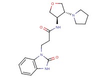 3-(2-oxo-2,3-dihydro-1H-benzimidazol-1-yl)-N-[(3R*,4R*)-4-pyrrolidin-1-yltetrahydrofuran-3-yl]propanamide