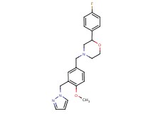 2-(4-fluorophenyl)-4-[4-methoxy-3-(1H-pyrazol-1-ylmethyl)benzyl]morpholine