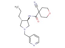 4-cyano-N-[rel-(3R,4S)-4-propyl-1-(3-pyridinylmethyl)-3-pyrrolidinyl]tetrahydro-2H-pyran-4-carboxamide dihydrochloride