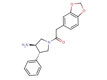 (3R*,4S*)-1-(1,3-benzodioxol-5-ylacetyl)-4-phenylpyrrolidin-3-amine