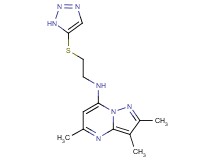 2,3,5-trimethyl-N-[2-(1H-1,2,3-triazol-5-ylthio)ethyl]pyrazolo[1,5-a]pyrimidin-7-amine