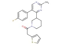 5-(4-fluorophenyl)-2-methyl-4-[1-(2-thienylacetyl)-3-piperidinyl]pyrimidine