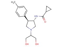 N-[(3S*,4R*)-1-[2-hydroxy-1-(hydroxymethyl)ethyl]-4-(4-methylphenyl)-3-pyrrolidinyl]cyclopropanecarboxamide