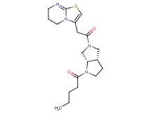 3-{2-oxo-2-[(3aS,6aS)-1-pentanoylhexahydropyrrolo[3,4-b]pyrrol-5(1H)-yl]ethyl}-6,7-dihydro-5H-[1,3]thiazolo[3,2-a]pyrimidine