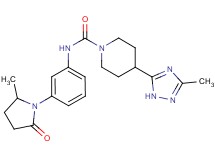 N-[3-(2-methyl-5-oxopyrrolidin-1-yl)phenyl]-4-(3-methyl-1H-1,2,4-triazol-5-yl)piperidine-1-carboxamide