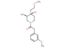 (3R*,4R*)-4-(2-methoxyethyl)-1-[(3-methoxyphenyl)acetyl]-3-methyl-4-piperidinol
