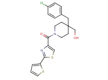 (4-(4-chlorobenzyl)-1-{[2-(2-thienyl)-1,3-thiazol-4-yl]carbonyl}-4-piperidinyl)methanol