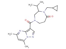 4-(cyclopropylmethyl)-1-[(5,7-dimethylpyrazolo[1,5-a]pyrimidin-3-yl)carbonyl]-3-isopropyl-1,4-diazepan-5-one