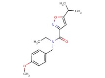 N-ethyl-5-isopropyl-N-(4-methoxybenzyl)isoxazole-3-carboxamide