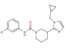 N-(3-chlorophenyl)-3-[1-(cyclopropylmethyl)-1H-imidazol-2-yl]-1-piperidinecarboxamide