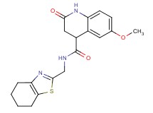 6-methoxy-2-oxo-N-(4,5,6,7-tetrahydro-1,3-benzothiazol-2-ylmethyl)-1,2,3,4-tetrahydro-4-quinolinecarboxamide