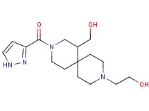 2-[7-(hydroxymethyl)-9-(1H-pyrazol-3-ylcarbonyl)-3,9-diazaspiro[5.5]undec-3-yl]ethanol