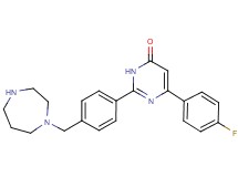 2-[4-(1,4-diazepan-1-ylmethyl)phenyl]-6-(4-fluorophenyl)-4(3H)-pyrimidinone bis(trifluoroacetate)