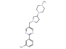 2-(3-methylphenyl)-5-{[3-(4-methylpiperazin-1-yl)pyrrolidin-1-yl]methyl}pyrimidine
