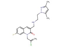 1-(2-chloro-2-propen-1-yl)-3-({[2-(3,5-dimethyl-1H-pyrazol-1-yl)ethyl]amino}methyl)-7-fluoro-2(1H)-quinolinone