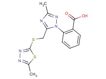 2-(3-methyl-5-{[(5-methyl-1,3,4-thiadiazol-2-yl)thio]methyl}-1H-1,2,4-triazol-1-yl)benzoic acid