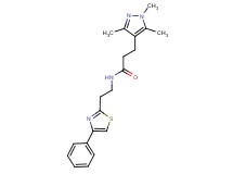 N-[2-(4-phenyl-1,3-thiazol-2-yl)ethyl]-3-(1,3,5-trimethyl-1H-pyrazol-4-yl)propanamide