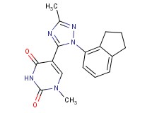 5-[1-(2,3-dihydro-1H-inden-4-yl)-3-methyl-1H-1,2,4-triazol-5-yl]-1-methylpyrimidine-2,4(1H,3H)-dione