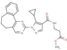 methyl N-{[5-cyclopropyl-1-(6,7-dihydro-5H-benzo[6,7]cyclohepta[1,2-d]pyrimidin-2-yl)-1H-pyrazol-4-yl]carbonyl}-beta-alaninate