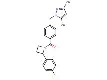 1-(4-{[2-(4-fluorophenyl)-1-azetidinyl]carbonyl}benzyl)-3,5-dimethyl-1H-pyrazole
