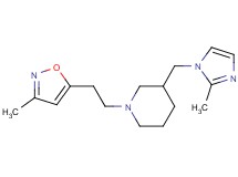 3-[(2-methyl-1H-imidazol-1-yl)methyl]-1-[2-(3-methyl-5-isoxazolyl)ethyl]piperidine bis(trifluoroacetate)