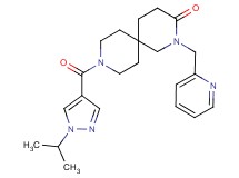 9-[(1-isopropyl-1H-pyrazol-4-yl)carbonyl]-2-(pyridin-2-ylmethyl)-2,9-diazaspiro[5.5]undecan-3-one