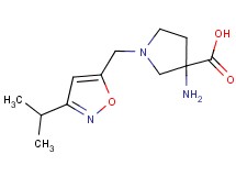 3-amino-1-[(3-isopropylisoxazol-5-yl)methyl]pyrrolidine-3-carboxylic acid