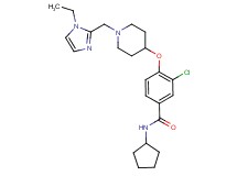 3-chloro-N-cyclopentyl-4-({1-[(1-ethyl-1H-imidazol-2-yl)methyl]-4-piperidinyl}oxy)benzamide