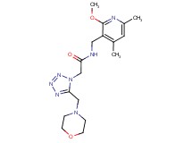 N-[(2-methoxy-4,6-dimethylpyridin-3-yl)methyl]-2-[5-(morpholin-4-ylmethyl)-1H-tetrazol-1-yl]acetamide