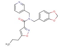 N-(1,3-benzodioxol-5-ylmethyl)-5-propyl-N-(pyridin-3-ylmethyl)isoxazole-3-carboxamide