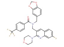 N-(1,3-benzodioxol-5-ylmethyl)-N-{[7-fluoro-2-(4-morpholinyl)-3-quinolinyl]methyl}-4-(trifluoromethyl)benzamide