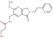 3-hydroxy-N-{[2-methoxy-5-oxo-6-(2-pyridin-2-ylethyl)-6,7-dihydro-5H-pyrrolo[3,4-b]pyridin-3-yl]methyl}propanamide