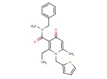 N-benzyl-2-ethyl-N,6-dimethyl-4-oxo-1-(2-thienylmethyl)-1,4-dihydro-3-pyridinecarboxamide