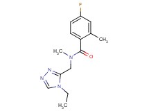 N-[(4-ethyl-4H-1,2,4-triazol-3-yl)methyl]-4-fluoro-N,2-dimethylbenzamide