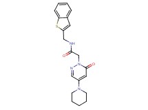 N-(1-benzothien-2-ylmethyl)-2-[6-oxo-4-(1-piperidinyl)-1(6H)-pyridazinyl]acetamide