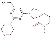 2-[6-ethyl-2-(4-morpholinyl)-4-pyrimidinyl]-2,7-diazaspiro[4.5]decan-6-one