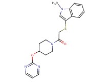 1-methyl-3-({2-oxo-2-[4-(pyrimidin-2-yloxy)piperidin-1-yl]ethyl}thio)-1H-indole