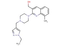 (2-{4-[(1-ethyl-1H-pyrazol-4-yl)methyl]piperazin-1-yl}-8-methylquinolin-3-yl)methanol