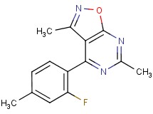 4-(2-fluoro-4-methylphenyl)-3,6-dimethylisoxazolo[5,4-d]pyrimidine