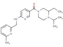 5-[(3-ethyl-4-isopropyl-1-piperazinyl)carbonyl]-N-[(6-methyl-2-pyridinyl)methyl]-2-pyridinamine
