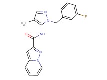 N-[1-(3-fluorobenzyl)-4-methyl-1H-pyrazol-5-yl]pyrazolo[1,5-a]pyridine-2-carboxamide