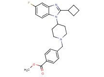methyl 4-{[4-(2-cyclobutyl-5-fluoro-1H-benzimidazol-1-yl)-1-piperidinyl]methyl}benzoate