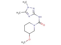 N-(1,5-dimethyl-1H-1,2,4-triazol-3-yl)-3-methoxy-1-piperidinecarboxamide trifluoroacetate