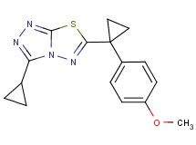 3-cyclopropyl-6-[1-(4-methoxyphenyl)cyclopropyl][1,2,4]triazolo[3,4-b][1,3,4]thiadiazole