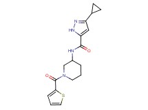 3-cyclopropyl-N-[1-(2-thienylcarbonyl)piperidin-3-yl]-1H-pyrazole-5-carboxamide