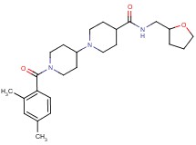 1'-(2,4-dimethylbenzoyl)-N-(tetrahydro-2-furanylmethyl)-1,4'-bipiperidine-4-carboxamide
